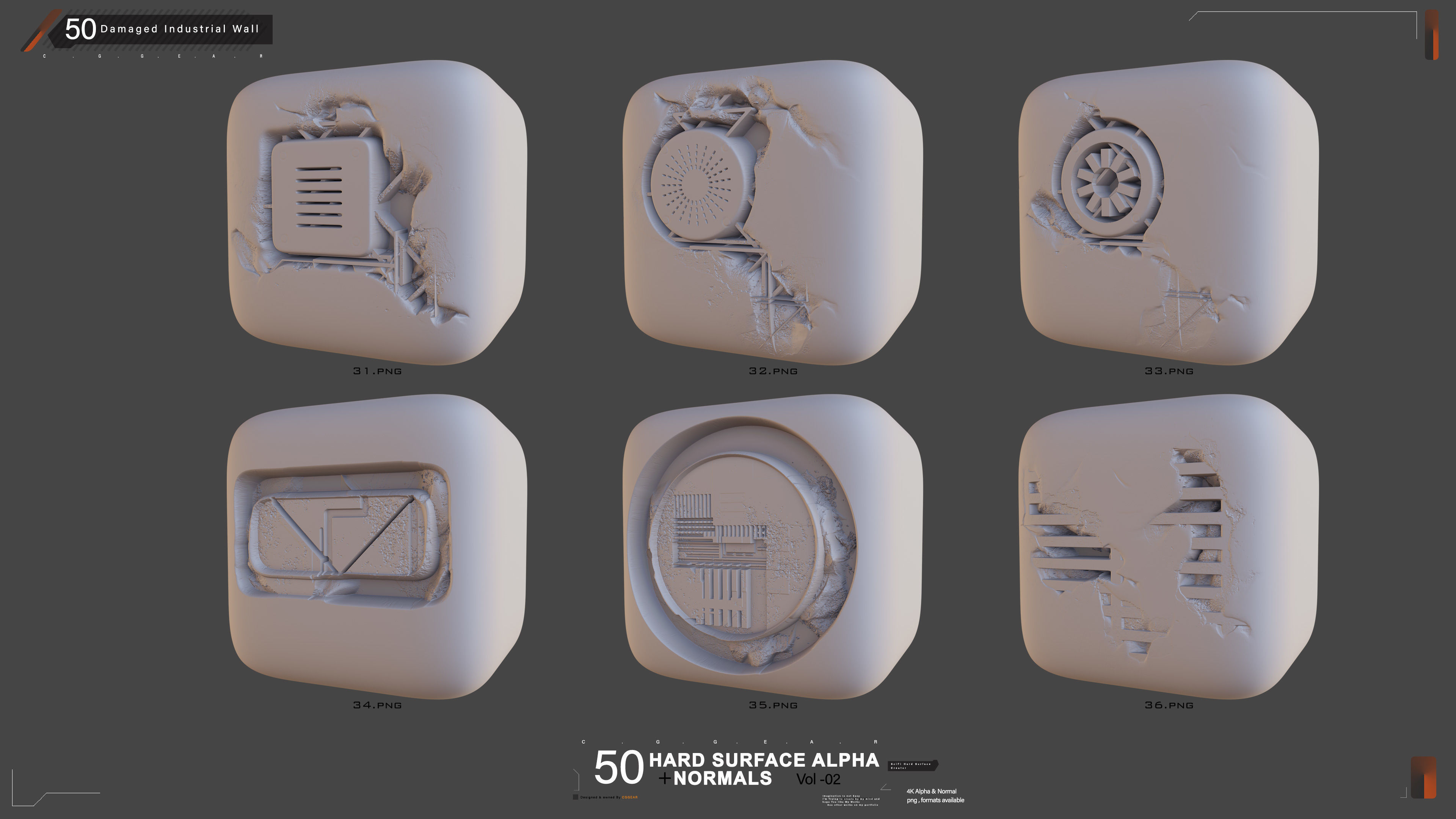 Hard-Surface Alphas Damaged wall Vol 2 Texture_7