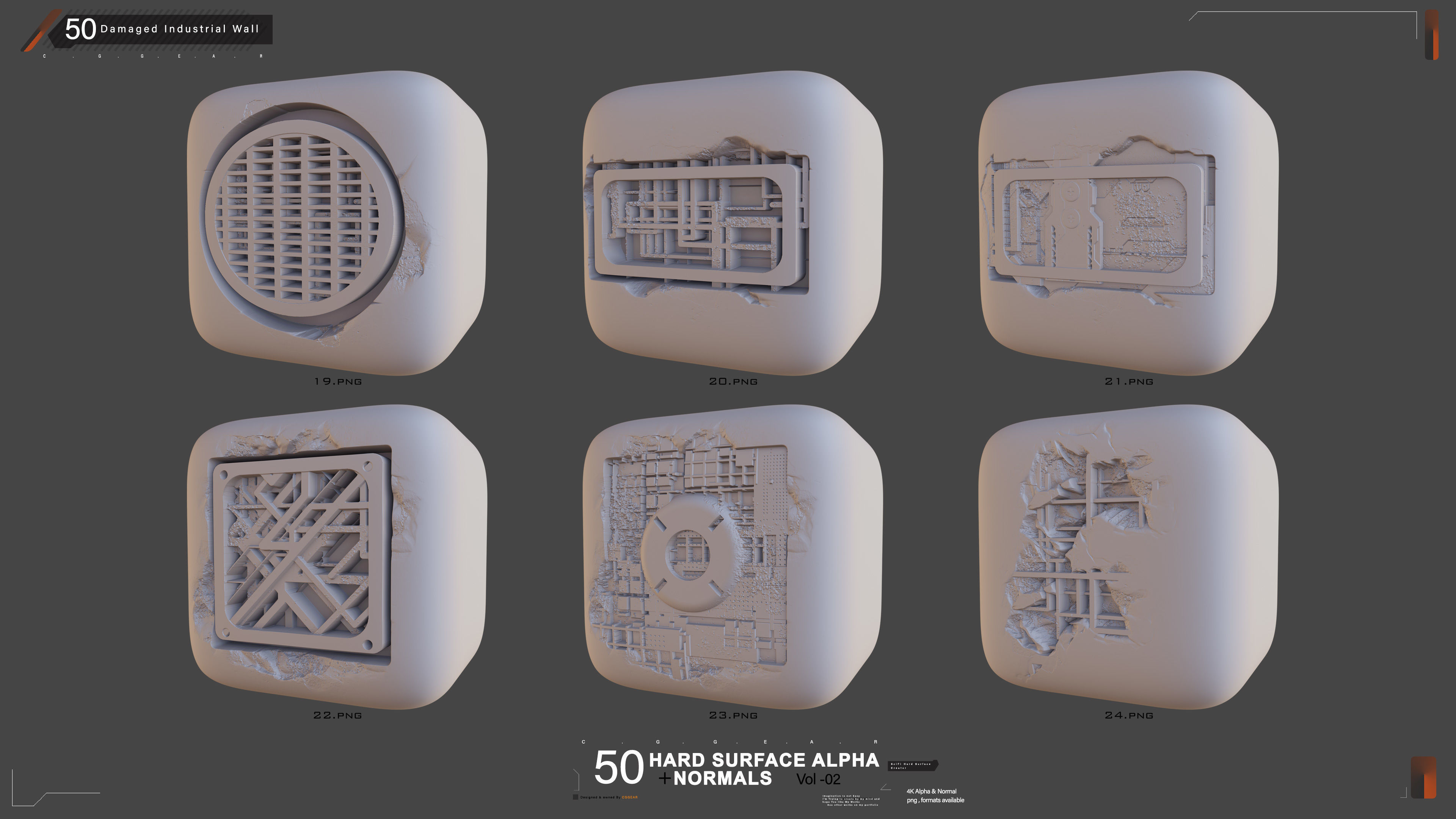 Hard-Surface Alphas Damaged wall Vol 2 Texture_5