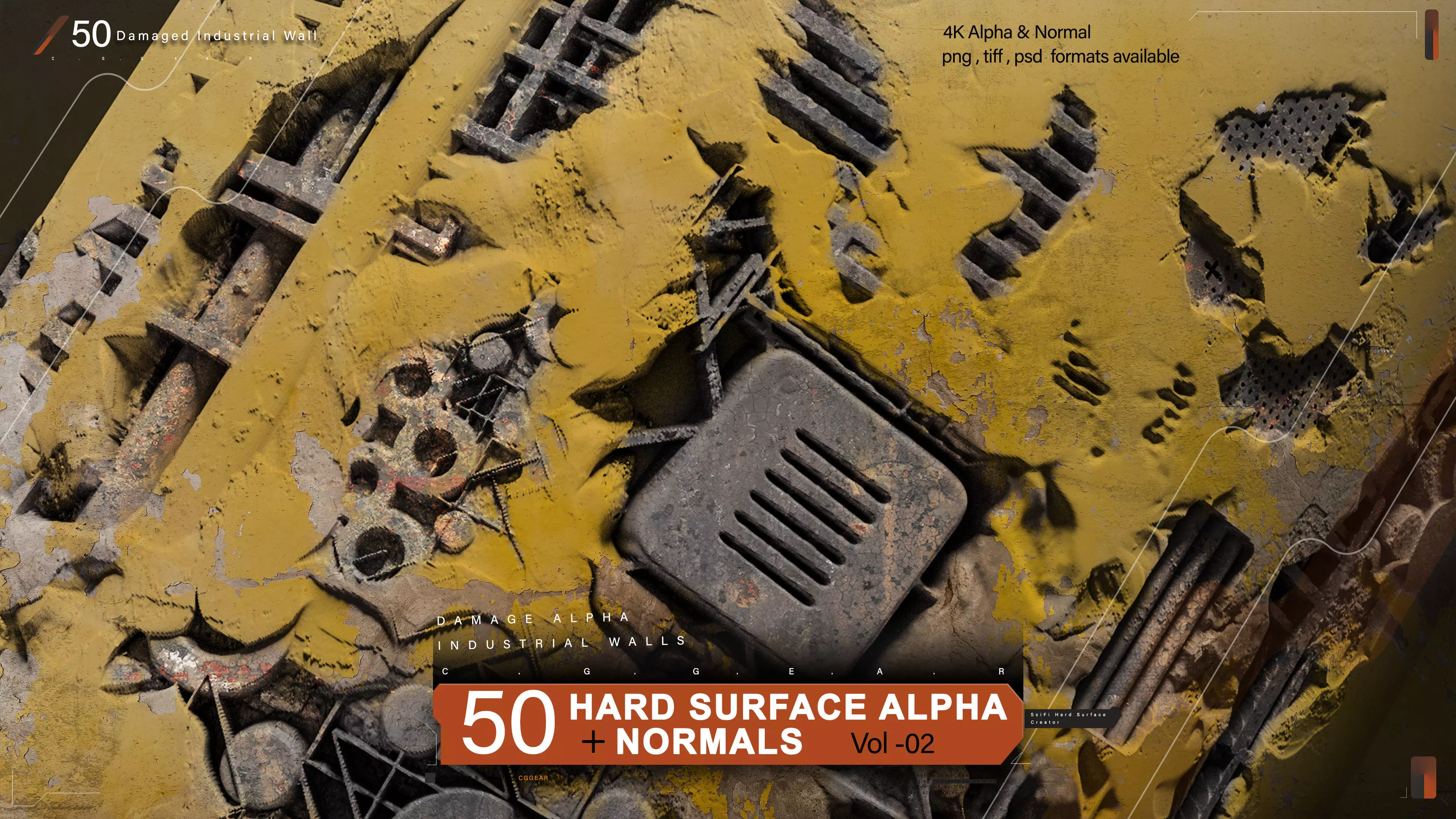 Hard-Surface Alphas Damaged wall Vol 2 Texture_0