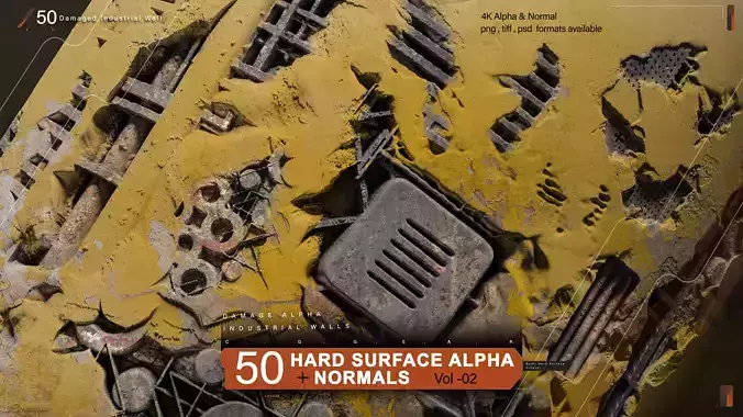 Hard-Surface Alphas Damaged wall  Vol 2
