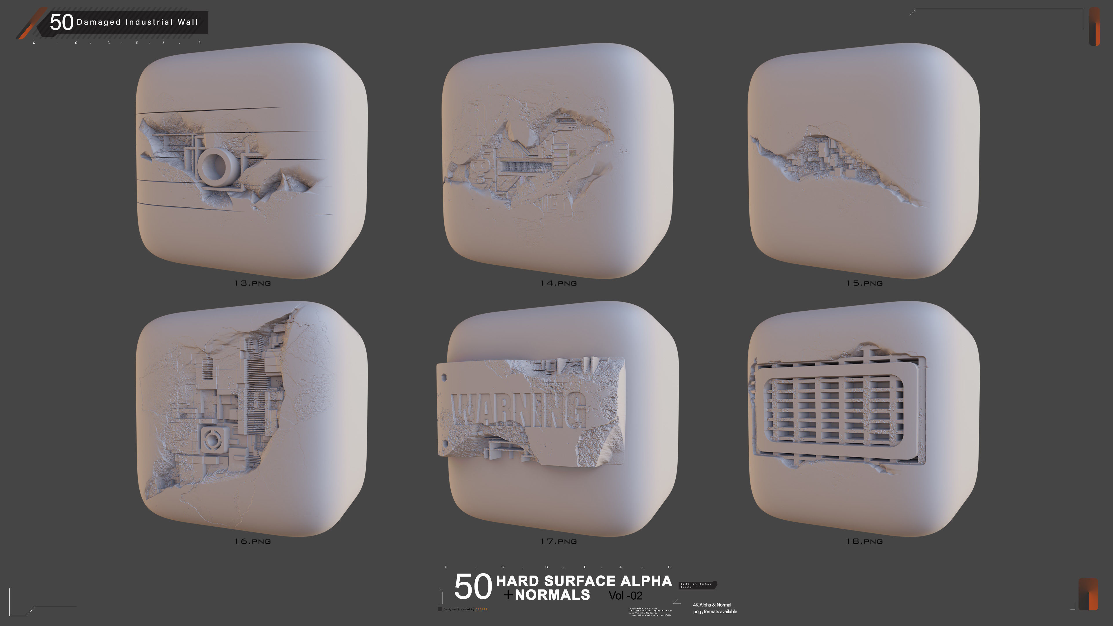 Hard-Surface Alphas Damaged wall Vol 2 Texture_4