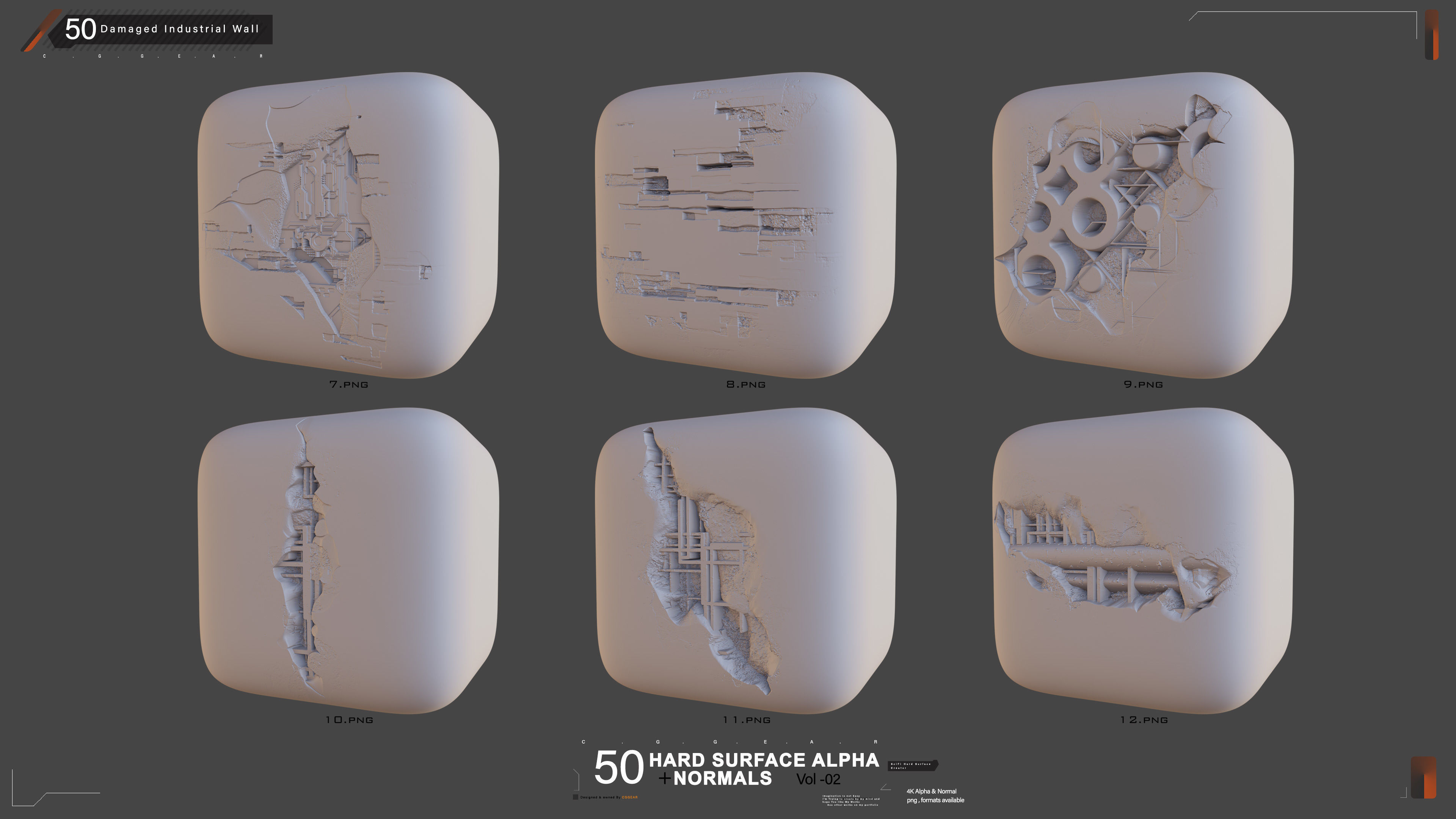 Hard-Surface Alphas Damaged wall Vol 2 Texture_3
