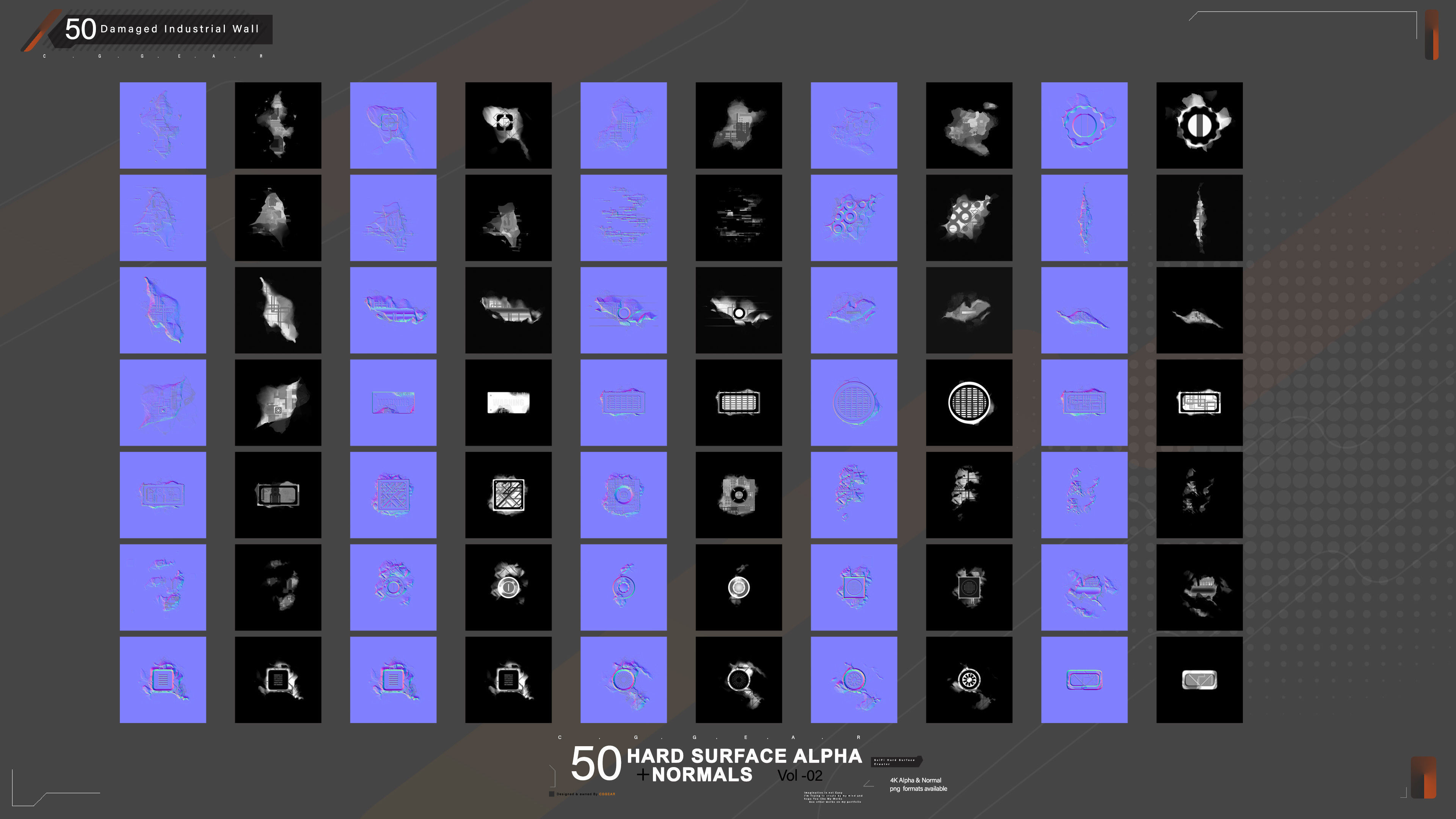 Hard-Surface Alphas Damaged wall Vol 2 Texture_1