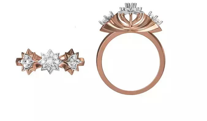 Wedding Engagement Women Ring STL FBX JCD Details