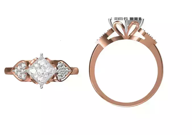 Wedding Engagement Women Ring STL FBX JCD Details