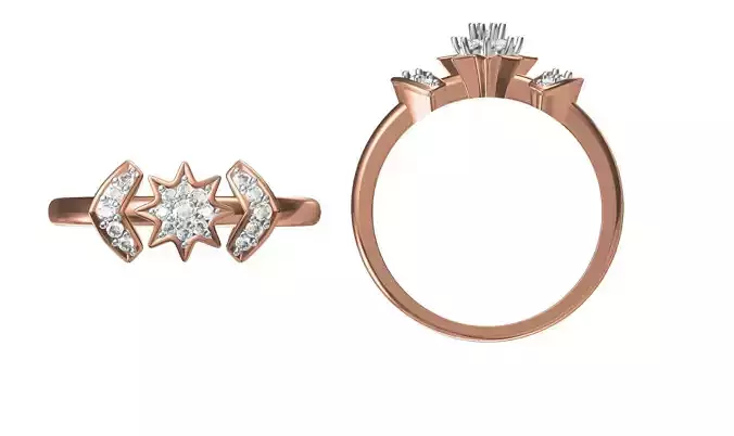 Wedding Engagement Women Ring STL FBX JCD Details