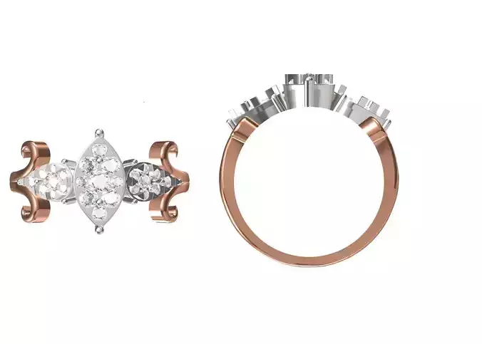 Wedding Engagement Women Ring STL FBX JCD Details