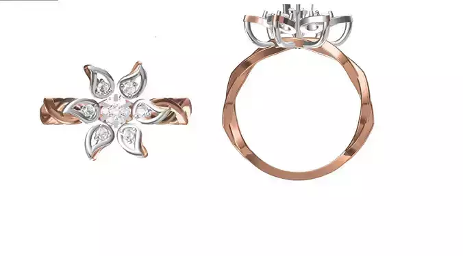 Wedding Engagement Women Ring STL FBX JCD Details