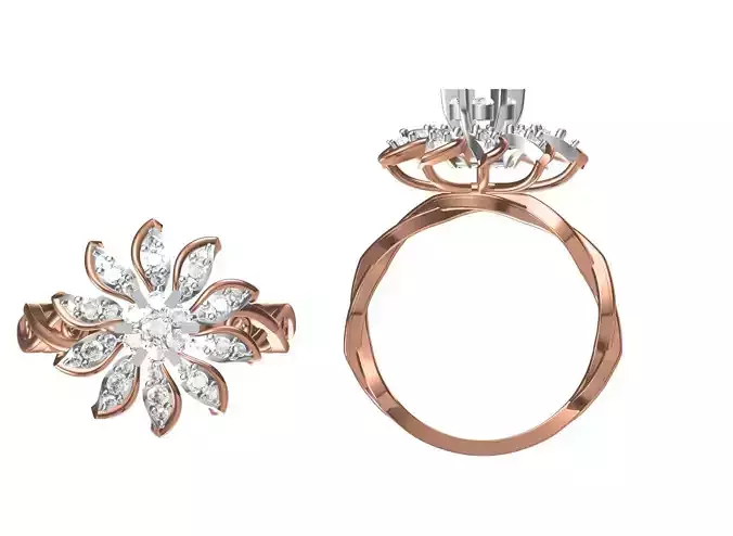 Wedding Engagement Women Ring STL FBX JCD Details