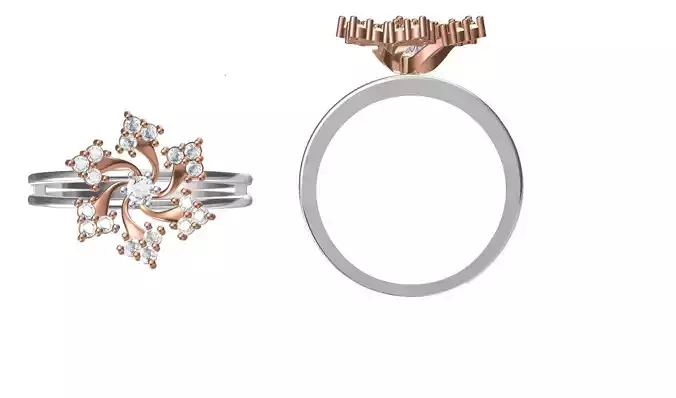 Wedding Engagement Women Ring STL FBX JCD Details