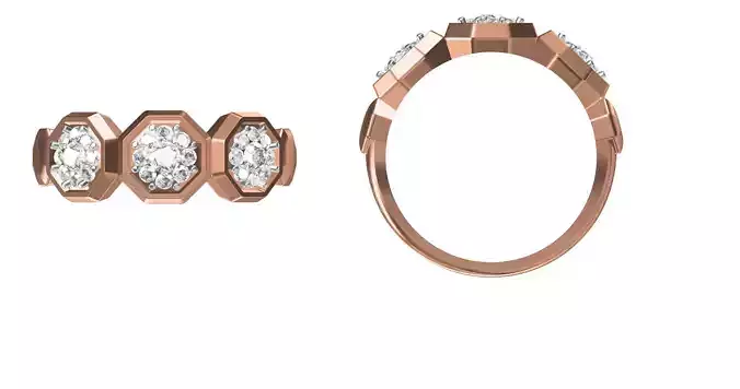 Wedding Engagement Women Ring STL FBX JCD Details