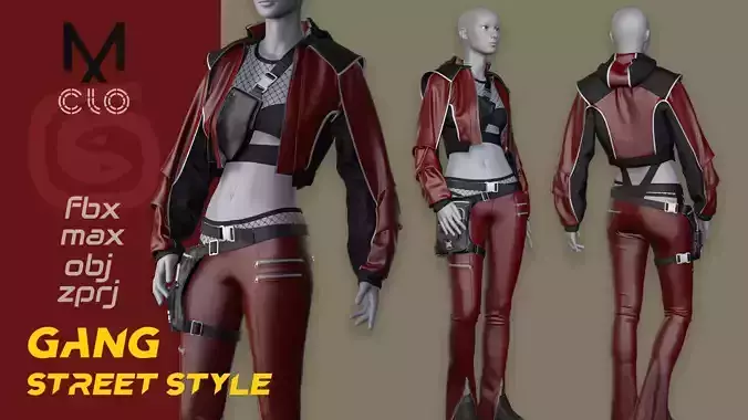 Women Street Outfit Textures 4K