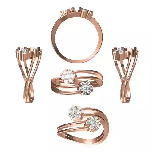 Wedding Engagement Women Ring STL FBX JCD Details