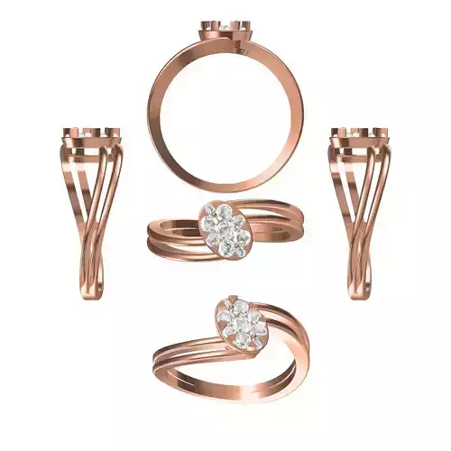 Wedding Engagement Women Ring STL FBX JCD Details