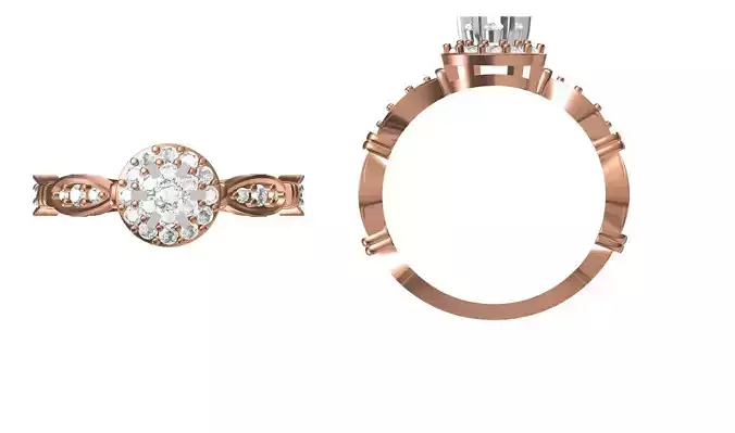 Wedding Engagement Women Ring STL FBX JCD Details