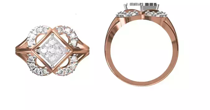 Wedding Engagement Women Ring STL FBX JCD Details