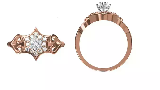 Wedding Engagement Women Ring STL FBX JCD Details