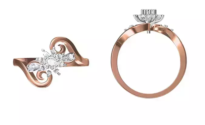 Wedding Engagement Women Ring STL FBX JCD Details