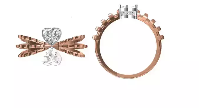 Wedding Engagement Women Ring STL FBX JCD Details