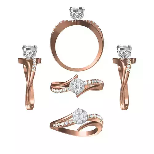 Wedding Engagement Women Ring STL FBX JCD Details