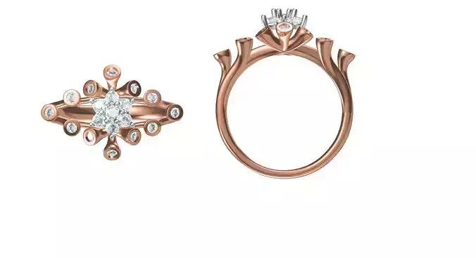 Wedding Engagement Women Ring STL FBX JCD Details