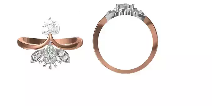 Wedding Engagement Women Ring STL FBX JCD Details