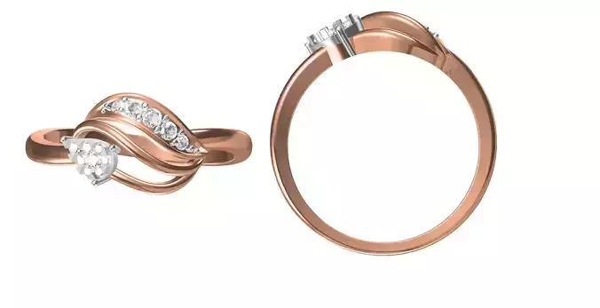 Wedding Engagement Women Ring STL FBX JCD Details