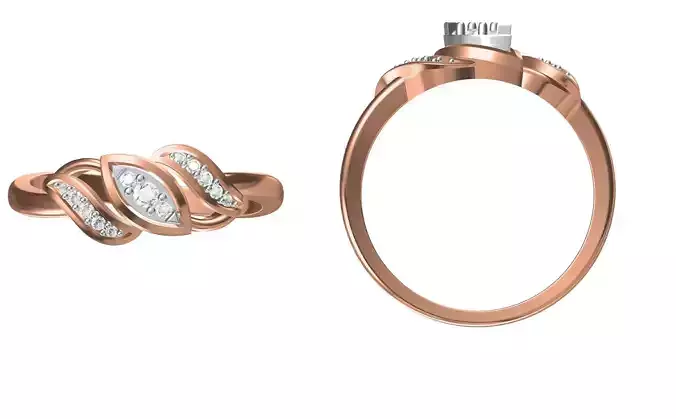 Wedding Engagement Women Ring STL FBX JCD Details