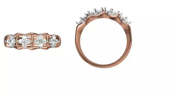 Wedding Engagement Women Ring STL FBX JCD Details