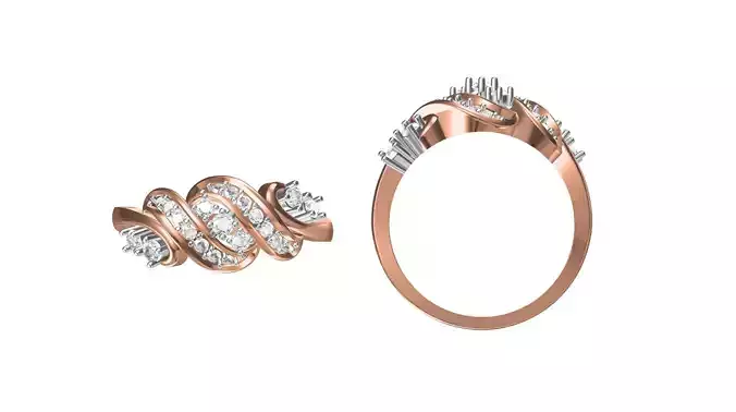 Wedding Engagement Women Ring STL FBX JCD Details