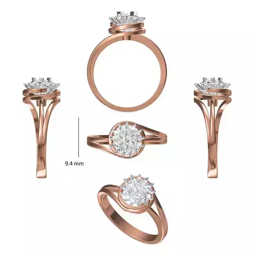 Wedding Engagement Women Ring STL FBX JCD Details