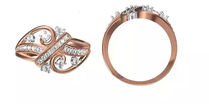 Wedding Engagement Women Ring STL FBX JCD Details
