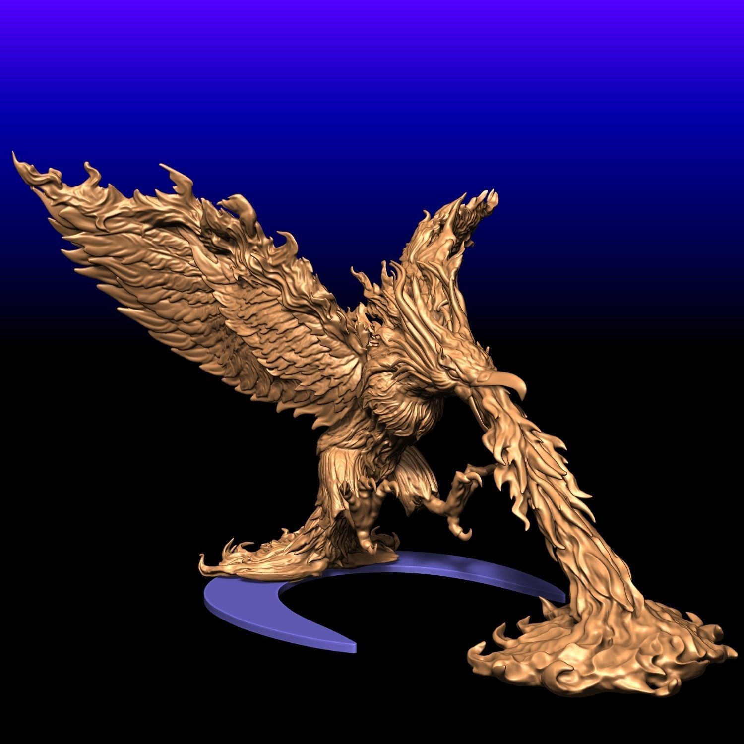 Heroes 3 Phoenix flying and firing STL model for 3d Printing 3D print model_5