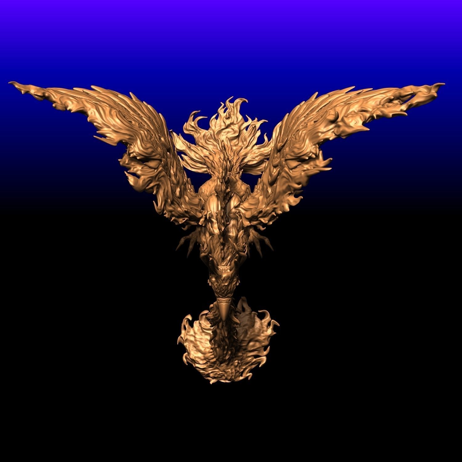 Heroes 3 Phoenix flying and firing STL model for 3d Printing 3D print model_11