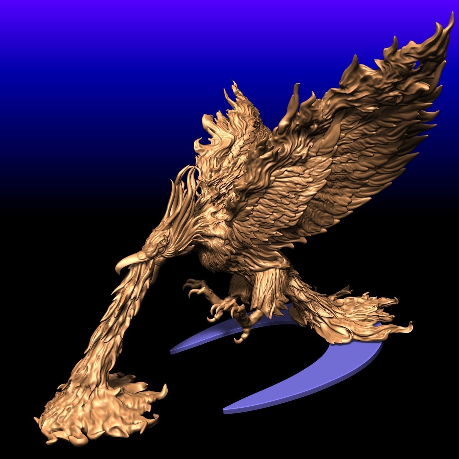 Heroes 3 Phoenix flying and firing STL model for 3d Printing 3D print model_7