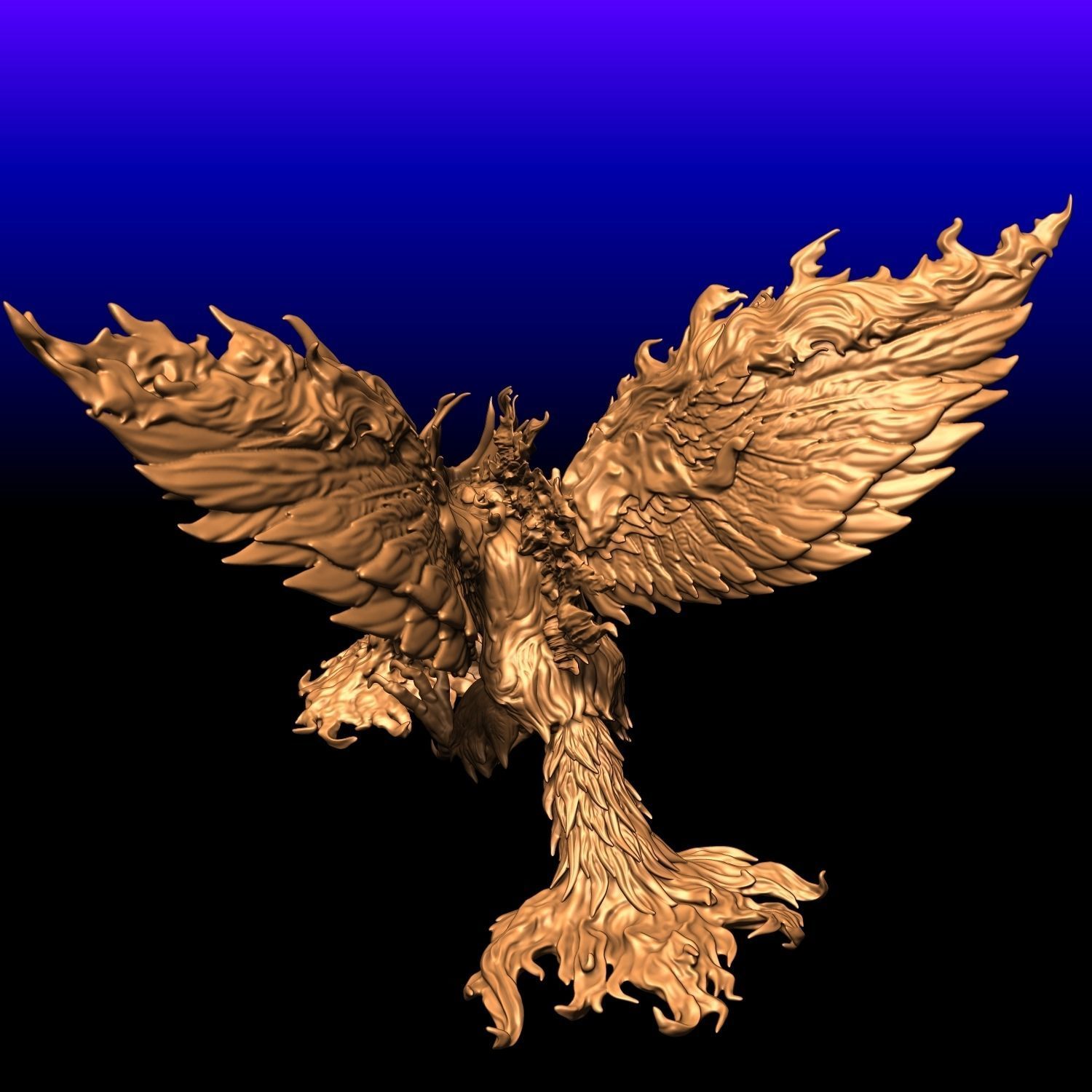 Heroes 3 Phoenix flying and firing STL model for 3d Printing 3D print model_10