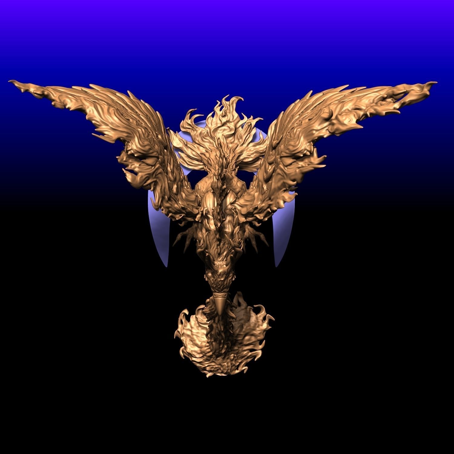 Heroes 3 Phoenix flying and firing STL model for 3d Printing 3D print model_6