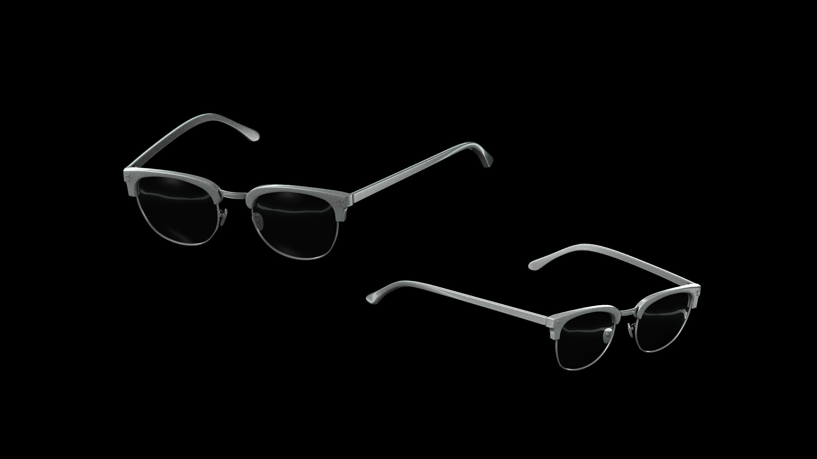Basemesh Eyeglasses Collection 3D model_34