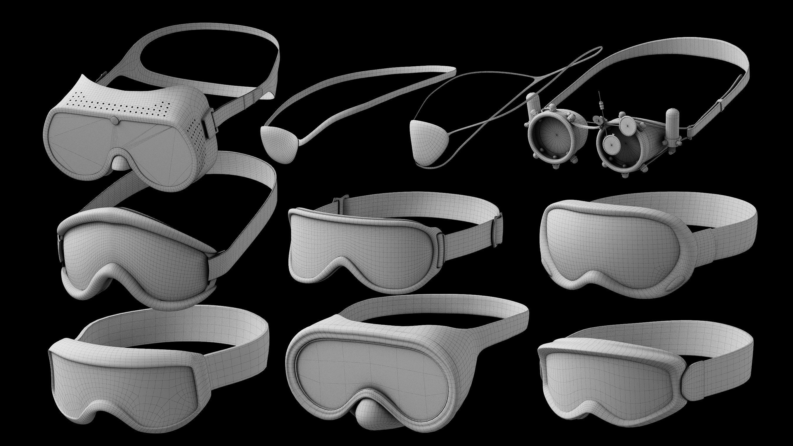Basemesh Eyeglasses Collection 3D model_10