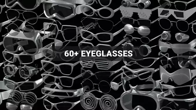 Basemesh Eyeglasses Collection 3D model