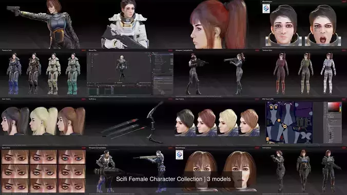 Scifi Female Character Collection 