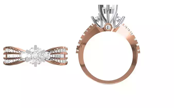 Wedding Engagement Women Ring STL FBX JCD Details