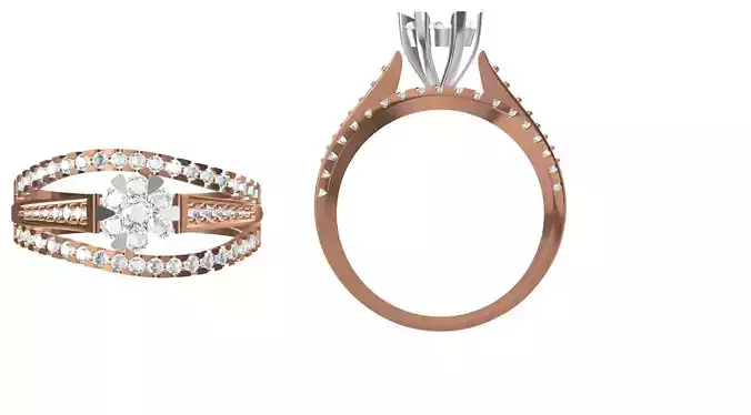 Wedding Engagement Women Ring STL FBX JCD Details