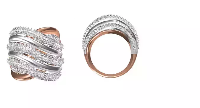 Wedding Engagement Women Ring STL FBX JCD Details