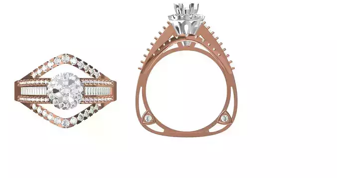 Wedding Engagement Women Ring STL FBX JCD Details