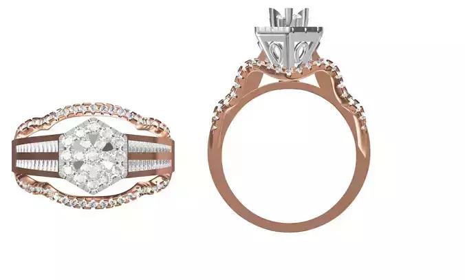 Wedding Engagement Women Ring STL FBX JCD Details