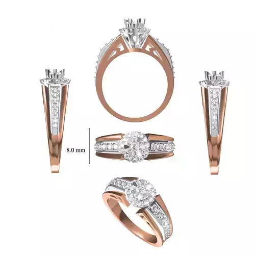 Wedding Engagement Women Ring STL FBX JCD Details