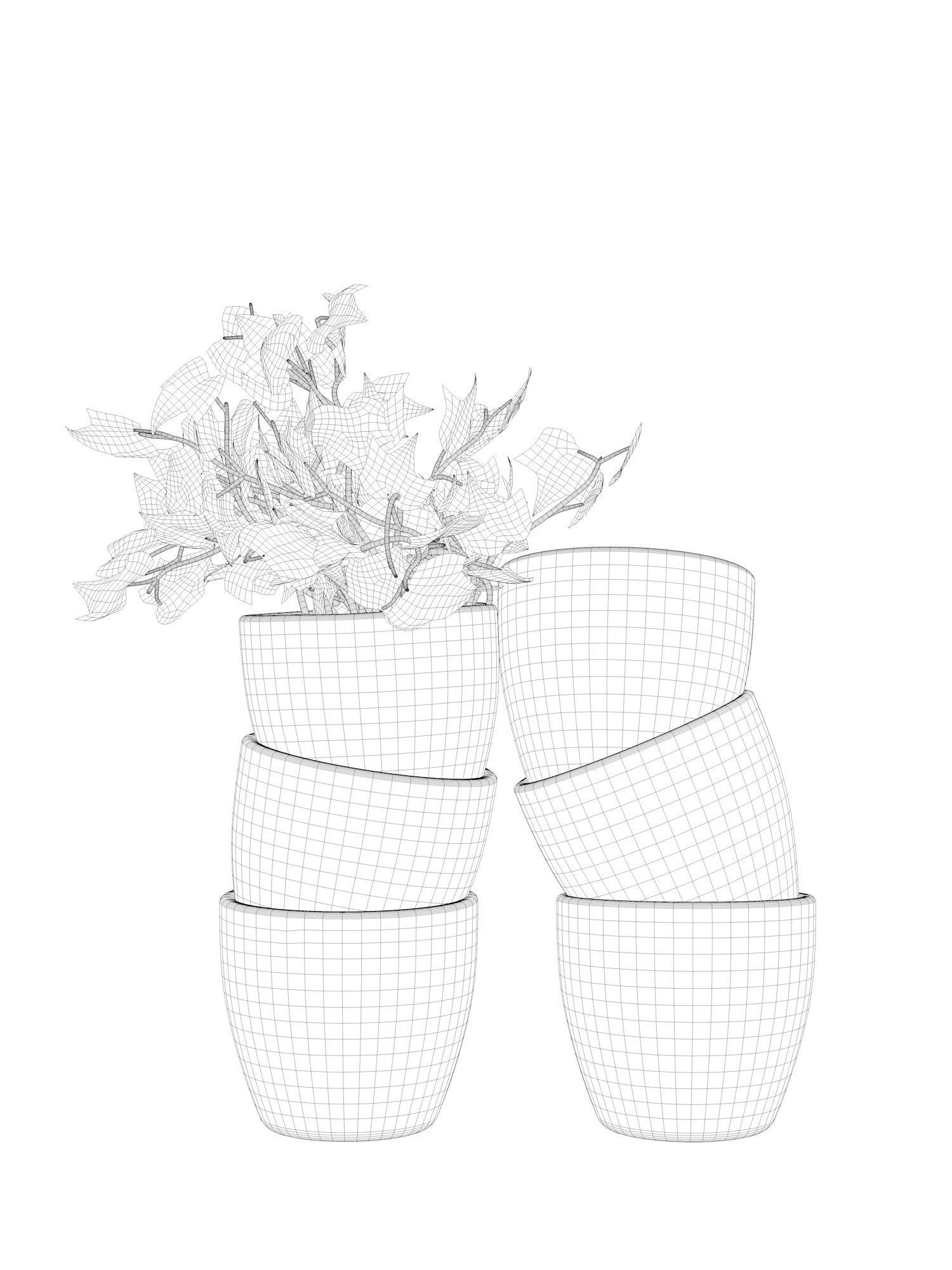 Vase Set 134 3D model_3