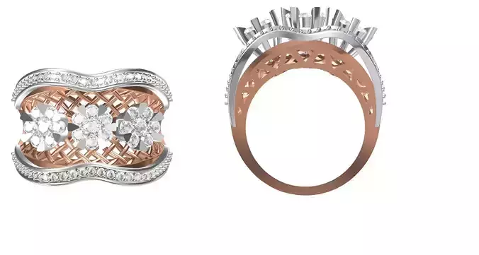 Wedding Engagement Women Ring STL FBX JCD Details