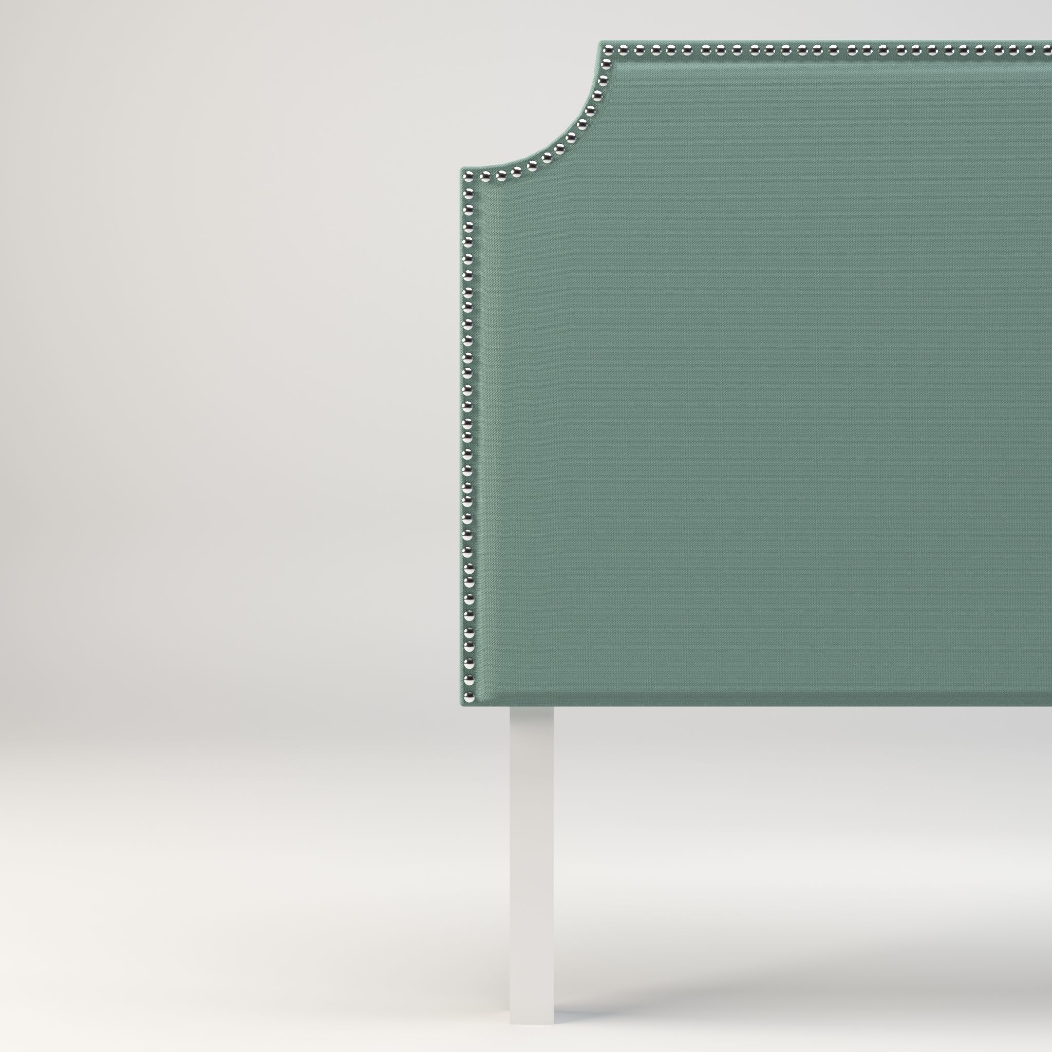 nailhead - headboard - king size headboard - modern headboard Low-poly 3D model_3